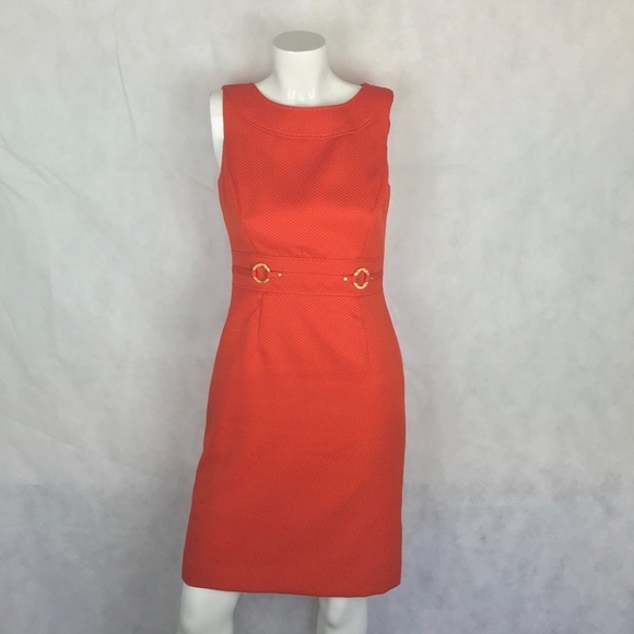 Tahari Dresses & Skirts - TAHARI Dress Orange Textured Sheath sz 2